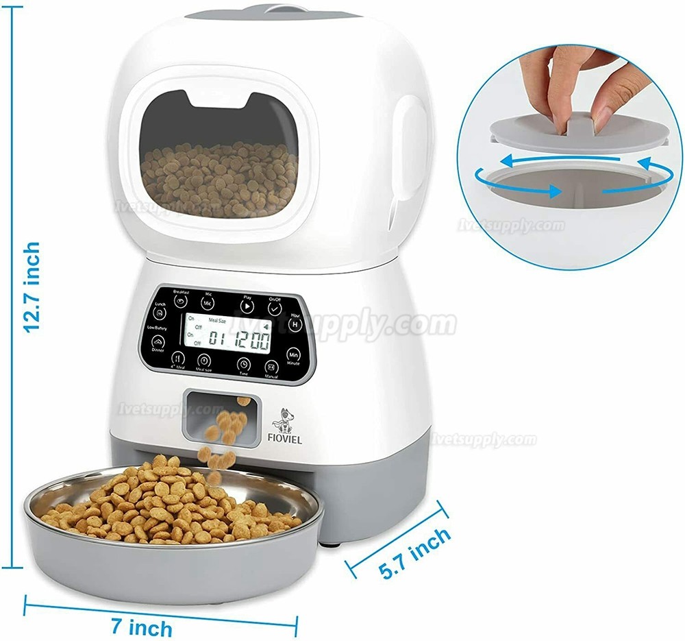 Automatic Cat Feeder 4.5L Timed Cat Feeder with Window LCD